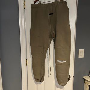 Fear of God essentials sweatpants moss